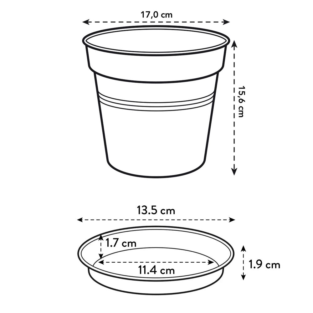 BNDL Gb Kweekpot 17+ Schotel 14 X 5