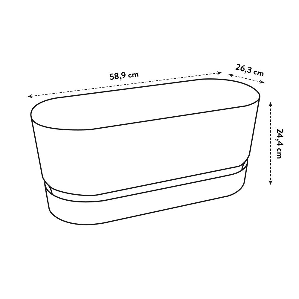 Greenville Terrace Trough 60 Wheels